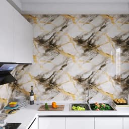 Marble Oil Resistant 40cm Kitchen Sticker Self-Adhesive Waterproof Cabinet Stove Top Wallpaper Desktop Bathroom Decoration