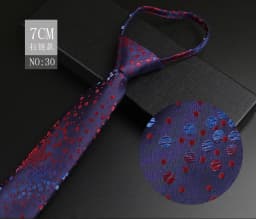 Luxury 7cm Mens Tie Pre-tied Easy Wear Neck Tie For Men Zipper Lazy Pre-tied Business Wedding Stripes Plaid Women Necktie