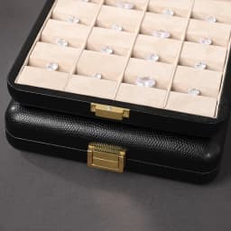 Oirlv Black Jewelry Organiser Boxes PU Leather Ring Earring Jewelry Set Box Jewel cases of precious metal Storage Box Gifts Box