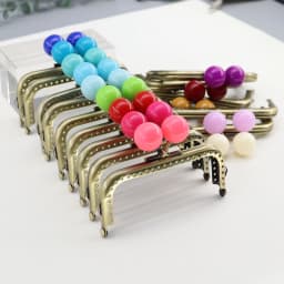 10pcs 10.5CM Big Candy Ball Purse Frame Antique Bronze Smooth Square Shape Bag Kiss Clasp Metal DIY Bag Accessories Wholesale