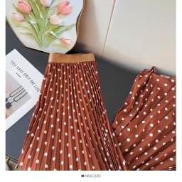 Spring Summer Tall Women's High Waist Pleated Skirt - Korean Elegant Ruffle Trim Flared Maxi Skirt with Wide Hem