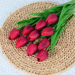 10PCS Artificial Tulip Flower Bouquet Real Touch PE Foam Fake Flower for Wedding Decoration Flowers for Home Garden Decoraive