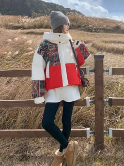 Winter Embroidery Hooded Patchwork Down Jacket Women White Duck Down Warm Jackets Female Thick Quilted Short Parka Outwears Coat
