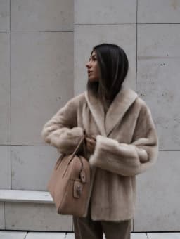 Women Faux Mink Fur Coats Solid Fur Jackets Cotton Linen Turn Down Collar Long Sleeves Single Breasted Cinched Waist 2026 Winter