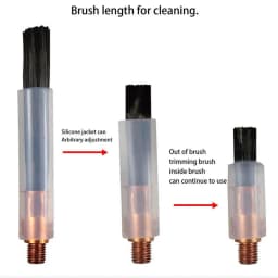 Pickling TIG WIG MIG MAG Brush M6 M8 M10 Cover Cleaning Tool Weld Cleaner Weldseam Carbon Fiber Brush/Acid Scrubbing Brush