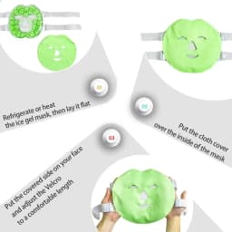 Face Ice Gel Pack with Wrap Reusable Hot Cold Compress for Skin Care Puffiness Eyes Swollen Face Cold Face Mask Gel Pack