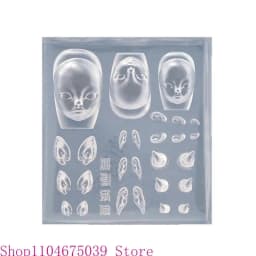 Devil Horns Stamping Nail Art Molds Silicone Stamps Elf Doll DIY Nail Art Mould DIY Nail Art Tools for Nail Decorations