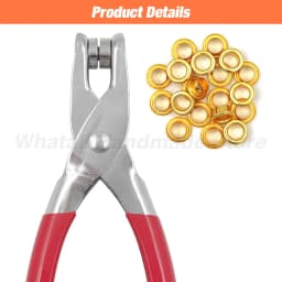 4mm/6mm/12mm Eyelet Grommet Install Plier With 100 Sets Eyelet Metal Hole Ring For DIY Leatherthercraft Bags Belts Shoes Clothes
