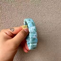 2026 AAA Grade Natural Larimar/Copper Pectolite Bead 10x14mm Bracelet Dominicana Genuine Larimar Gemstone Bangle Woman Wholesale
