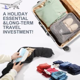 Homefish Lightweight U Shape Travel Neck Pillow Adjustable Polyester Neck Support With Storage Pouch Airplane Travel Accessory
