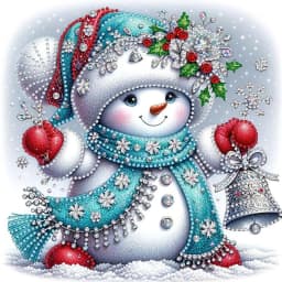 5D DIY Partial Special Shaped Drill Diamond Painting Xmas Snowman Decor