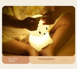 LED Night Light Silicone Rabbit Touch Sensor Lamp Cute Animal Light Bedroom Decor Gift for Kid Baby Child Table Lamp Home Decor