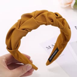 Solid Color Knotted Headband For Women Soft Fabric Wide Hairband Fashion Turban Hair Hoop Girls Daily Hair Accessories