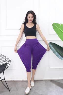 High Waist Modal Loose Fit Large Size Harlan Pants Women's Thin Extra Large Casual Sports Yoga Lantern Pants Cotton Lantern P...