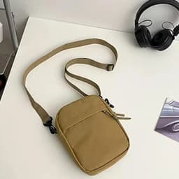 Men's Bag, Available in Single Shoulder or Cross-Body Design, Suitable for Daily Use During School. Made of Nylon Material.