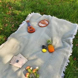 Cotton Blend Portable Mat Picnic Mat with Tassel for Outdoor Camping Dustproof Tablecloth Mat Soft Sofa Blankets Camping Parts