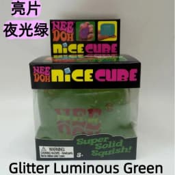 New Schylling Needoh Nice Cube Squishy Stress Toy Glow In The Dark Slow Rebound Sensory Glitter Pressure Relief For Adults gifts