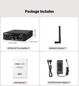 AIYIMA A07 PRO Bluetooth Amplifier TPA3255 QCC304X Stereo 2.0 Channel 300Wx2 Power Digital Amplifier RCA APT-X Home Sound AMP