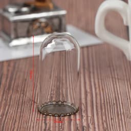 4/6/8/10CM Doll Glass Dome Display Wood Cork Bell Jar With Wooden Base Decoation Craft Table Decoation Craft