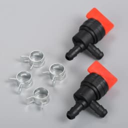 6Pcs/set 1/4" InLine 90 Degree Fuel Gas Cut-Off Shut-Off Valve for Briggs and Stratton 698181with Clamps for Tecumseh 35857&4