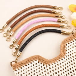 1/2Pcs 30/40/60mm PU Leather Woven Handbag Handle Metal Buckle for Women Shoulder Bag Purse Bags Strap Replace Accessories