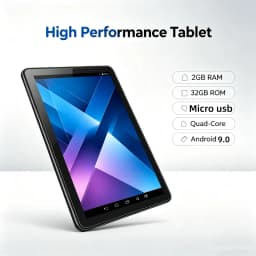 Hot Sales 10 Inch A1 Android 9.0 Tablet PC 2GB RAM 32GB ROM MT8167 CPU Quad-Core V9 Dual Camera WIFI Battery 5000mAh