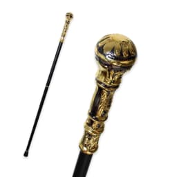 91cm Gold With Black Luxury Elegant Walking Stick Man Fashion Round Handle Walking Canes Women 2-Pieces Detachable Vintage Cane