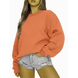 Spring Autumn Women's sweatshirt daily Casual Pullover Solid Color Sportswear comfort O-Neck Tops Loose long sleeve sweatshirt