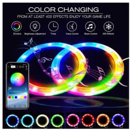 Replacement Faceplate Cooling Vents with RGB Light Strip LED Light Ring For PS5 Cover For PlayStation5 Disc Edition