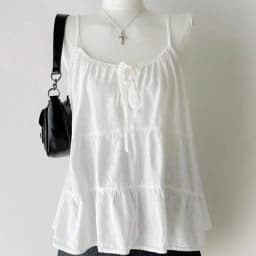 Stylish Women's Summer Polka Dot Jacquard Camisole