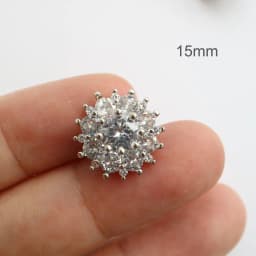 5pc Luxury Crystal Buttons Rhinestone Cubic Zirconia Button for Clothes Decorative CZ Sewing Cashmere Knit Cardigan