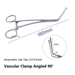 Atraumatic Jaw Tips Vascular Clamps Aortic Exclusion Clamp stainless steel Cardiovascular surgical instruments