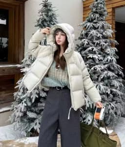 Puffy Hooded Down Jacket Women 2027 Winter Thick Warm Quilted Cotton Padded Coat Stylish Outdoor Parkas Casual Daily Wear куртка