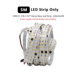 SMD2835 Water Flowing LED Strip Light DC 24V 10M Flex Ribbon Horse Race Chasing Effect 126 Diode CCT Liner Lamp with Touch Panel