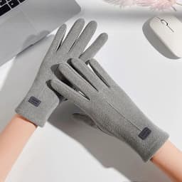 Solid Color Thin Cashmere Women Gloves Autumn Winter Touch Screen Mittens Ladies Keep Warm Windproof Cycling Driving Gloves