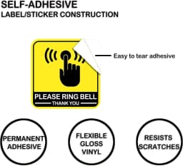 48pcsTiny Please Ring Bell Sticker Please Ring Bell Outdoor Sign Label Ring The Doorbell Sign Sticker 2inch