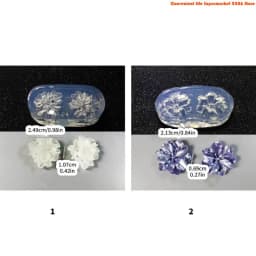 E06E Reusable Small Flower Shaped Silicone Mold Reusable Crafting Moulds Suitable for Handmade Jewelry and Desktop Displays