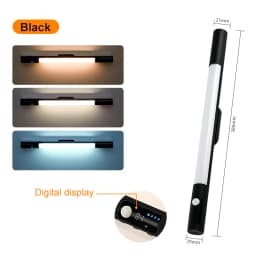 LED Digital Display Motion Sensor Night Light Type C Rechargeable Closet Light Magnetic Sensor Lamp For Cabinet Kitchen Lighting