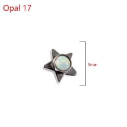 1 PC Surgical Steel Dermal Anchor Moon Shape Micro Dermal Anchor Flower Star Piercings Skin Diver Piercing Body Jewelry 14g
