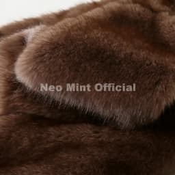 Neo Mint Winter 2026 New Stylish Mocha Brown Belted Wrap Fur Coat Women Street Fashion Girls Fluffy Faux Fox Fur Jacket Overcoat