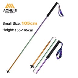 AONIJIE 2pcs Trekking Poles Folding Walking Stick Quick Lock Hiking Cane Carbon Fibers Adjustable Ultralight Walking Pole