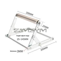 Foldable Stainless Steel Stand with One Roller Adjustable Cutting Machine Support Frame Material Support Bracket For Cutting