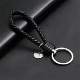 PU Leather Braided Woven Rope Wristlet Keychain Strap For Men Women Quality DIY Key Chains Bag Car Key Ring Jewelry Accessories
