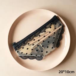 Portable Zippered Makeup Storage Bag Inspired by Lace Mesh Briefs for Easy Cosmetic Organization
