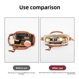 Hollow Bag Organizer Insert for MiuuuuuM Leather Basket S Woven Canvas Storage Bag Support Storage Inner Liner Bag Accessories