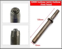 Pneumatic semi-hollow rivets impact head,pneumatic rivet Impact head Pneumatic Air Hammer Bits Pneumatic Air Hammer Heads