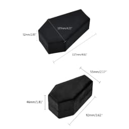 Velvets Jewelry Storage Box Coffin Shape Ring Necklace Earring Box Display Cases Desktop Decoration Jewelry Organizer