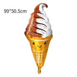 Summer Children's Ice Cream Party Decorative Products Ice Cream Sweet Cartridge Popsicle Sundae Alien Aluminum Balloon