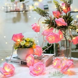 10/20 LED Rose Flower Shaped Led Light String Warm Lights Home Garden Party Decoration Lights Christmas Wedding Party Decoration