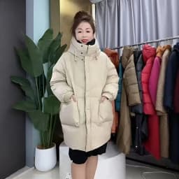 2026 New Women's Thick Cotton Parka Jacket Black Winter Coat Korean Oversized Loose Hooded Coats Female Casual Long Overcoat